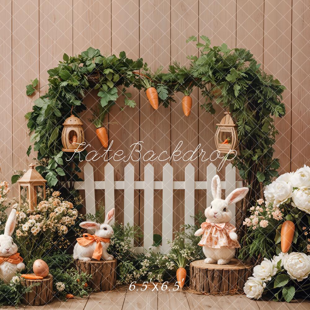 Kate Easter Bunny Greenery Arch Backdrop Designed by Emetselch -UK