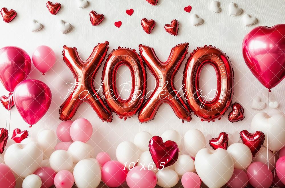 Kate Valentine's XOXO Balloons Backdrop Designed by Patty Robert -UK