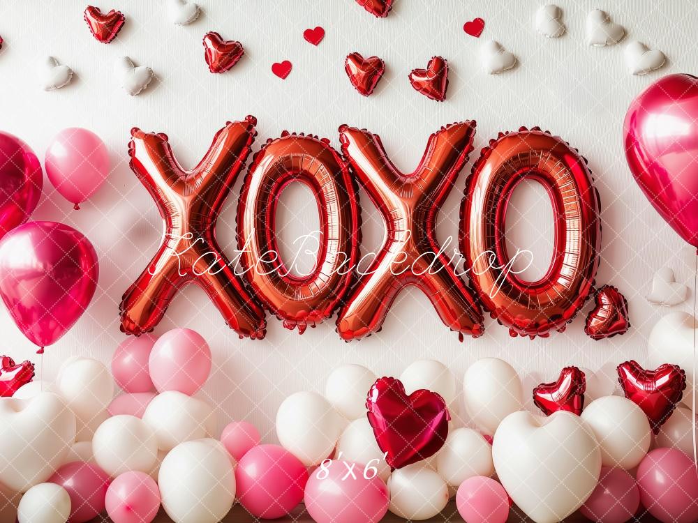 Kate Valentine's XOXO Balloons Backdrop Designed by Patty Robert -UK