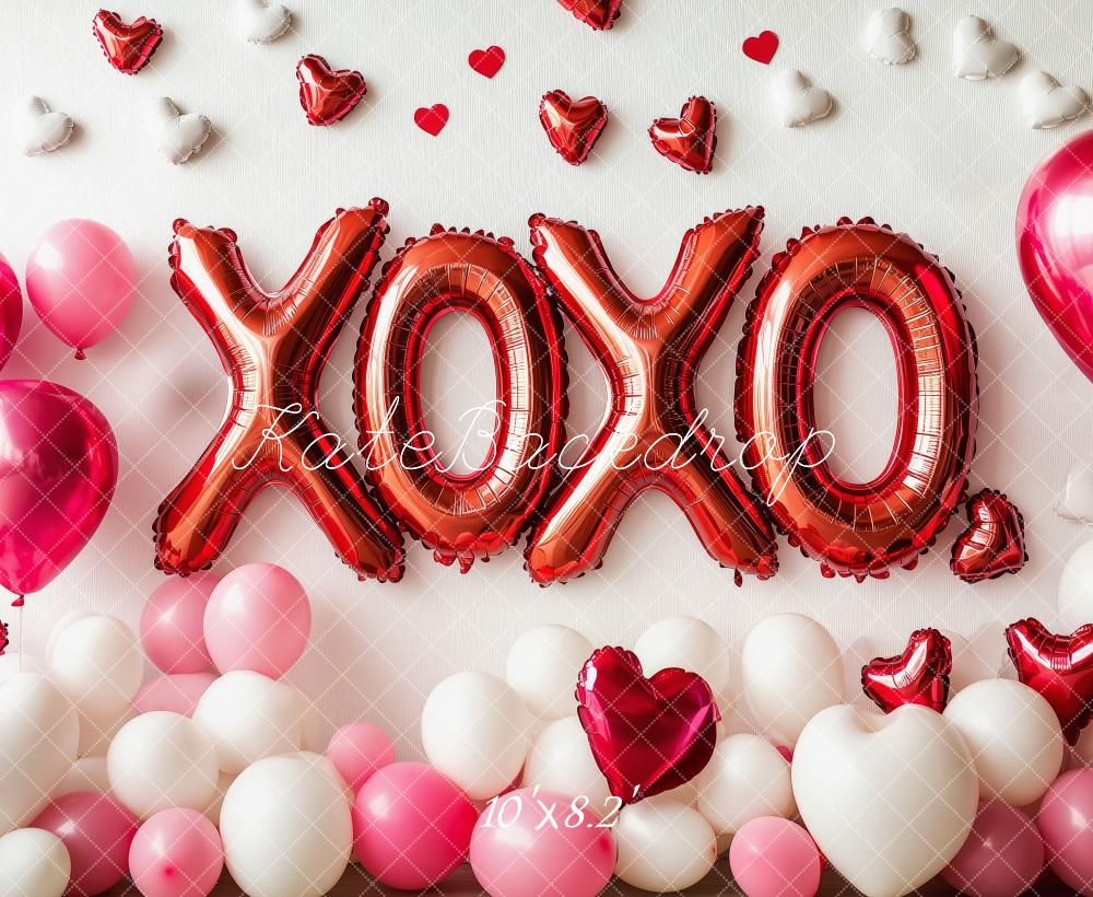 Kate Valentine's XOXO Balloons Backdrop Designed by Patty Robert -UK