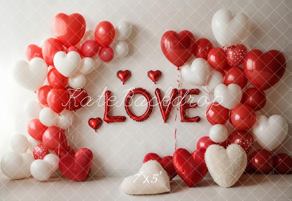 Lightning Deals Kate Valentine Heart Balloons Love Backdrop Designed by Emetselch -UK