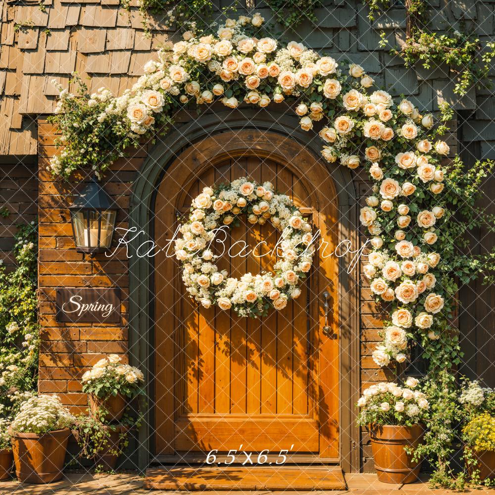 Kate Spring Floral Arch Door Sunshine Backdrop Designed by Emetselch -UK