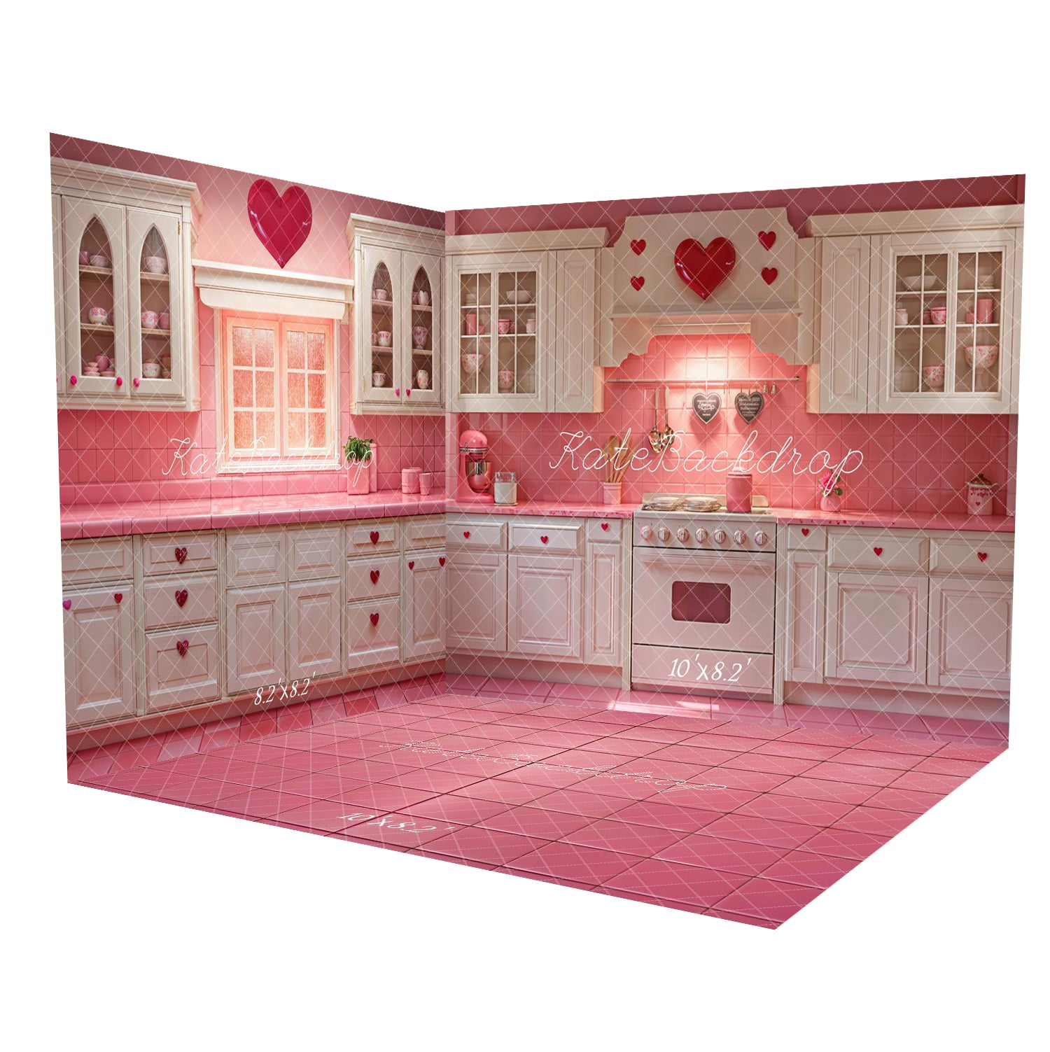 Lightning Deals Kate Valentine Barbie Pink Kitchen Room Set -UK