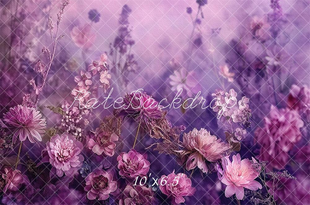 Kate Fine Art Purple Flower Backdrop Designed by Kerry Anderson -UK