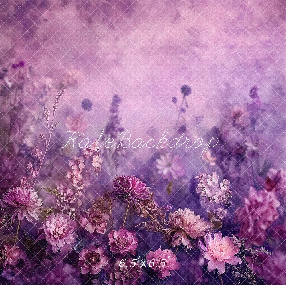 Kate Fine Art Purple Flower Backdrop Designed by Kerry Anderson -UK