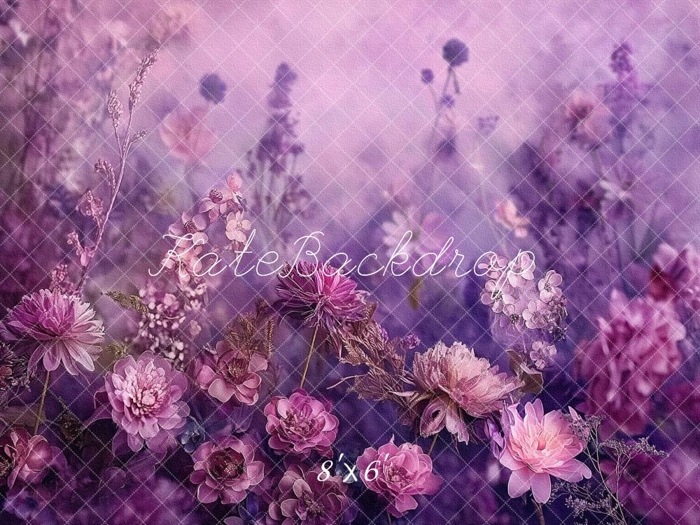 Kate Fine Art Purple Flower Backdrop Designed by Kerry Anderson -UK