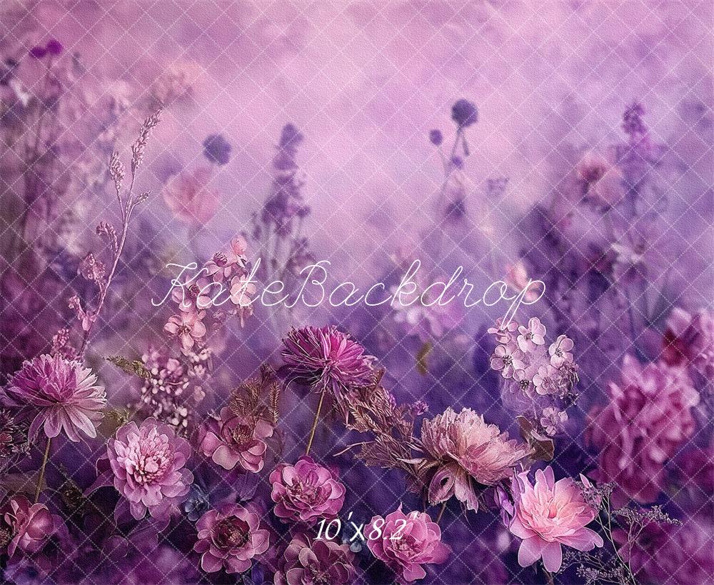 Kate Fine Art Purple Flower Backdrop Designed by Kerry Anderson -UK