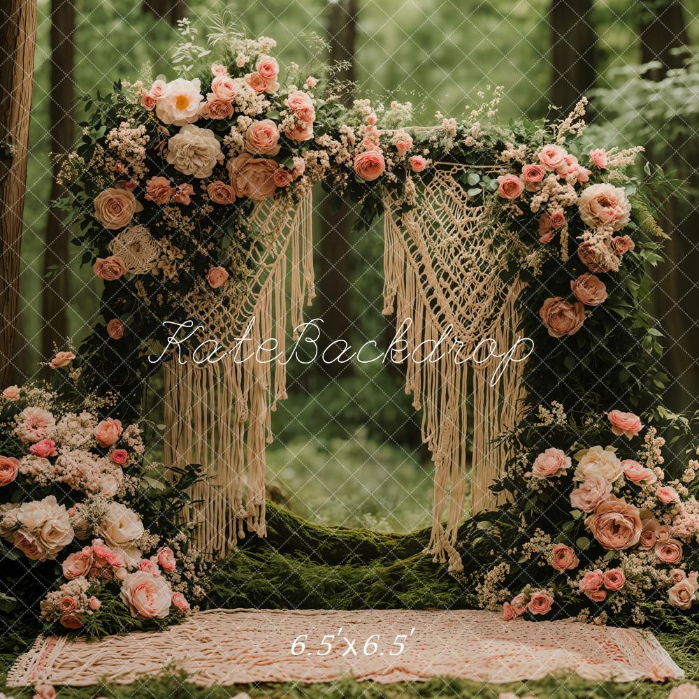 Kate Valentine Boho Floral Arch Forest Backdrop Designed by Emetselch -UK