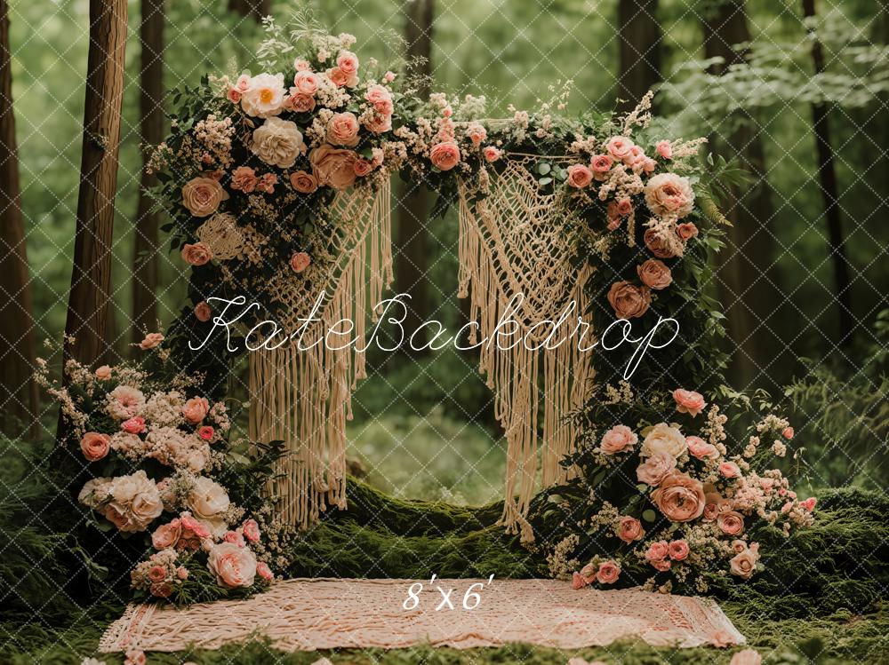 Kate Valentine Boho Floral Arch Forest Backdrop Designed by Emetselch -UK