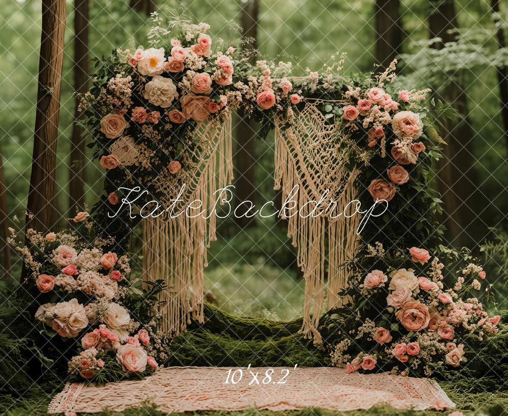 Kate Valentine Boho Floral Arch Forest Backdrop Designed by Emetselch -UK