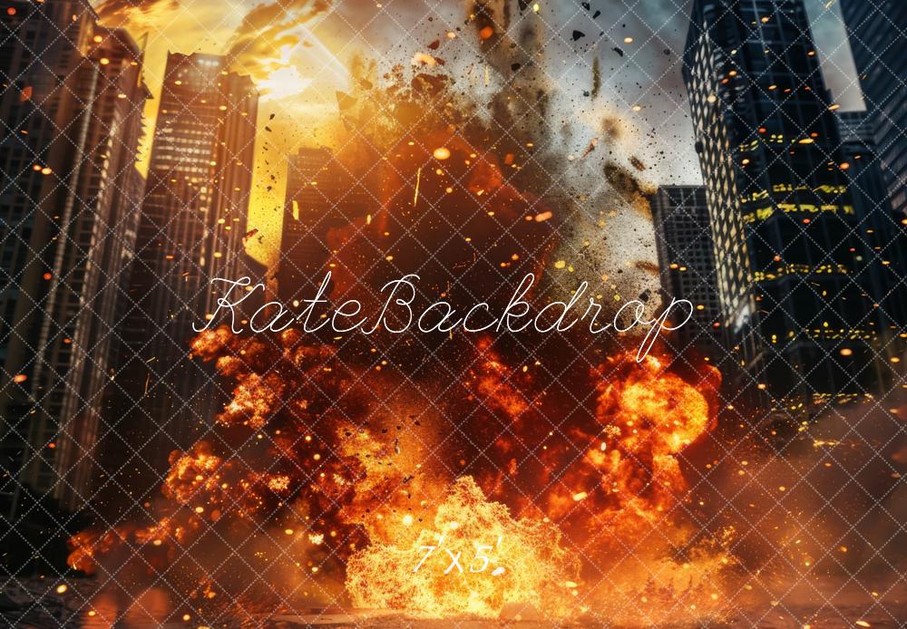 Kate City Explosion Action Backdrop Designed by Lidia Redekopp