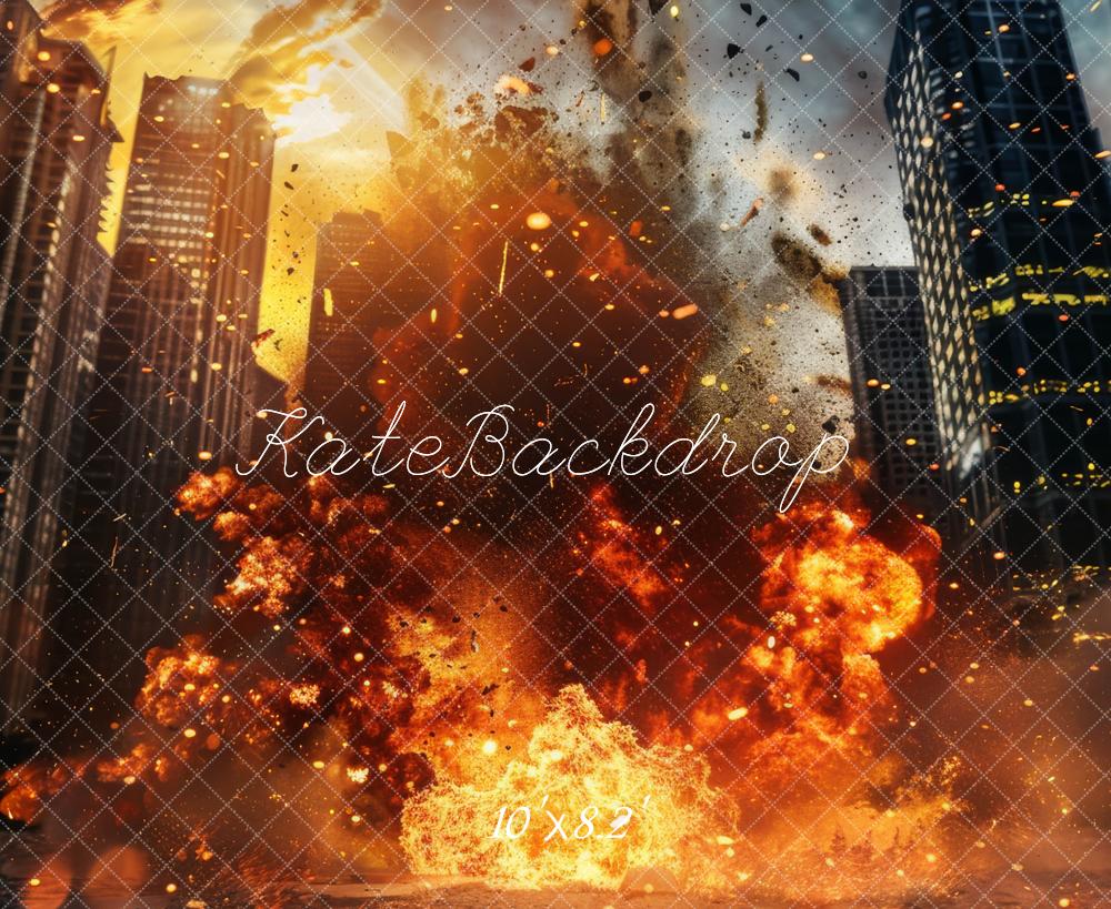 Kate City Explosion Action Backdrop Designed by Lidia Redekopp