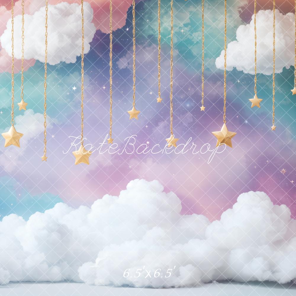 Kate Cake Smash Dreamy Clouds Starry Sky Backdrop Designed by Emetselch