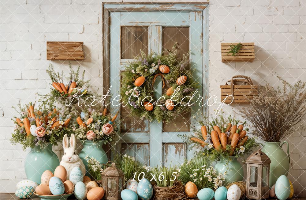 On Sale Kate Easter Bunny Floral Rustic Barn Backdrop Designed by Emetselch -UK