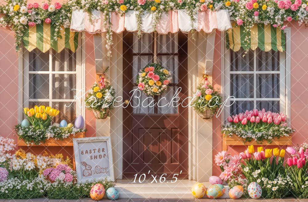 Kate Easter Shop Flowers Eggs Backdrop Designed by Emetselch -UK