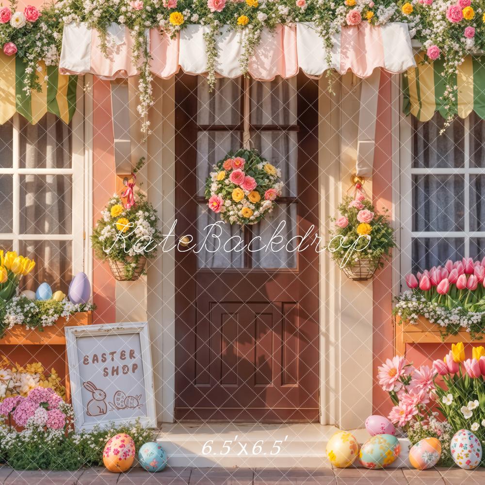 Kate Easter Shop Flowers Eggs Backdrop Designed by Emetselch -UK