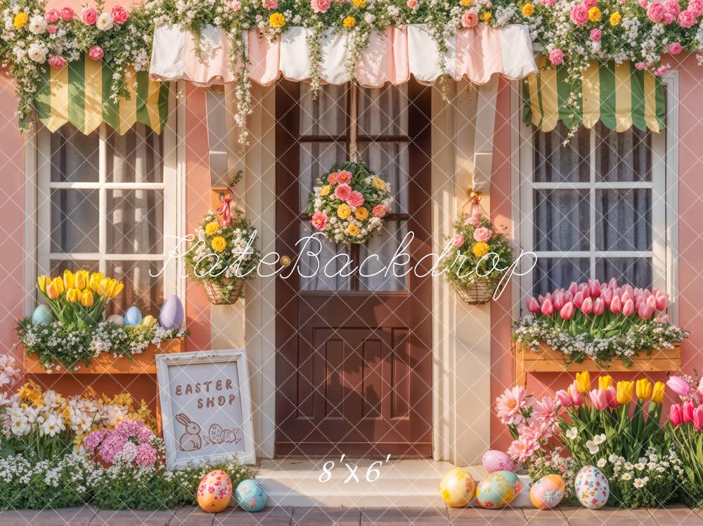 Kate Easter Shop Flowers Eggs Backdrop Designed by Emetselch -UK