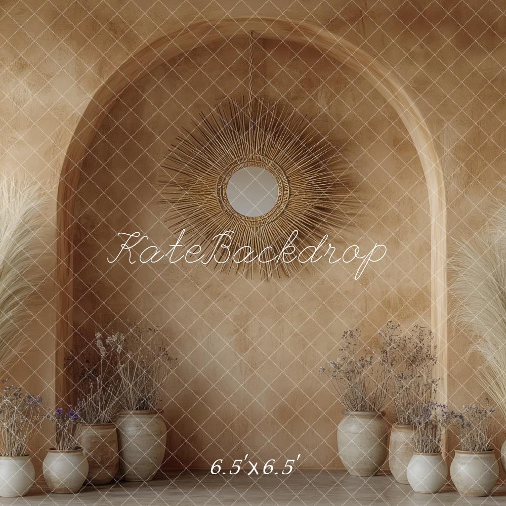 Kate Boho Arch Dried Pampas Wall Backdrop Designed by Mini MakeBelieve -UK