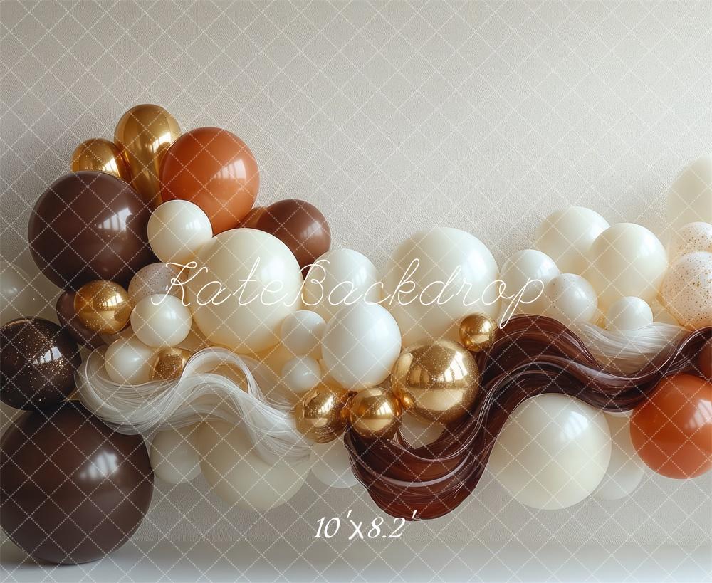 Kate Balloon Wave Brown Backdrop Designed by Mini MakeBelieve -UK