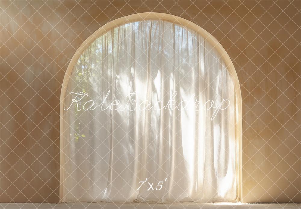 Kate Boho Elegant Arched Window Curtain Backdrop Designed by Mini MakeBelieve -UK