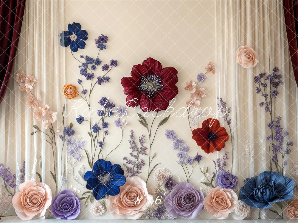 Kate Fine Art Flower Curtain Wall Backdrop Designed by Mini MakeBelieve -UK