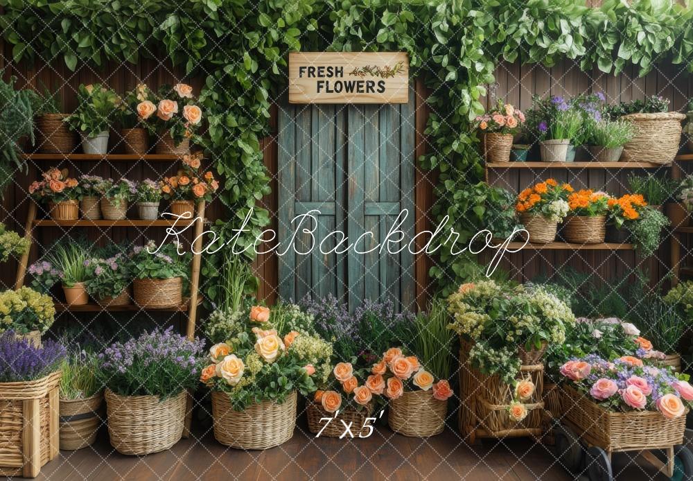 Kate Spring Flower Shop Rustic Backdrop Designed by Mini MakeBelieve -UK