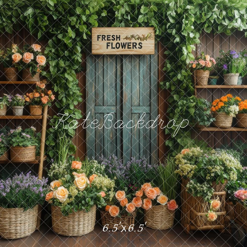 Kate Spring Flower Shop Rustic Backdrop Designed by Mini MakeBelieve -UK