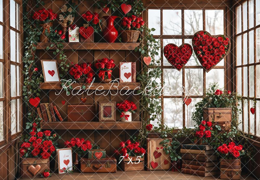 On Sale Kate Valentine Roses Wood Shelf Window Backdrop Designed by Emetselch -UK