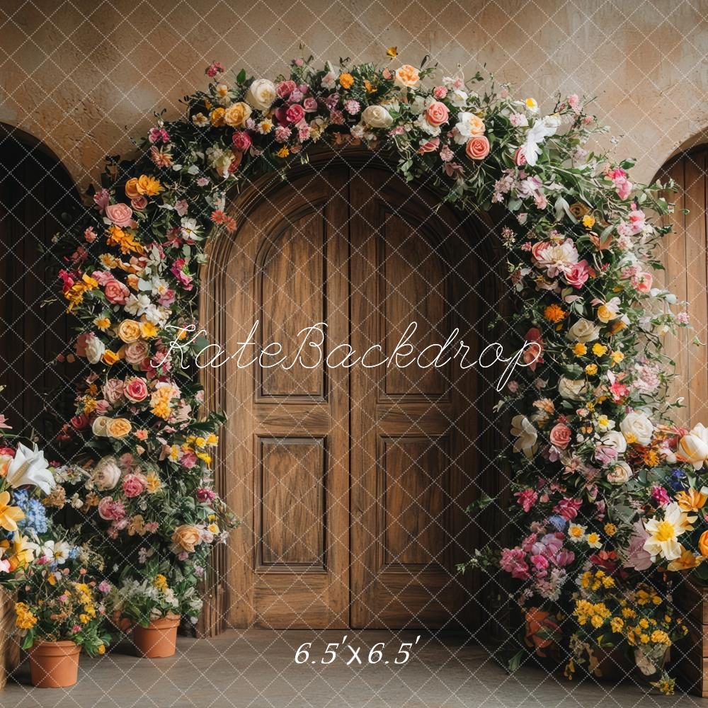 Kate Spring Flower Arch Rustic Door Backdrop Designed by Mini MakeBelieve -UK