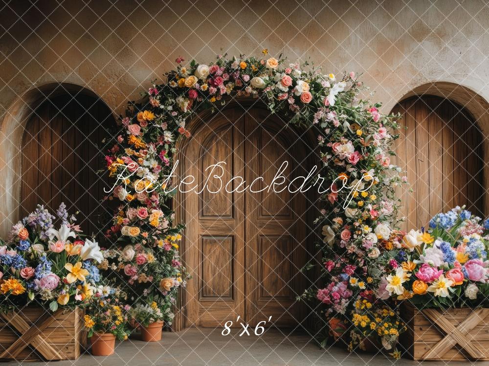 Kate Spring Flower Arch Rustic Door Backdrop Designed by Mini MakeBelieve -UK