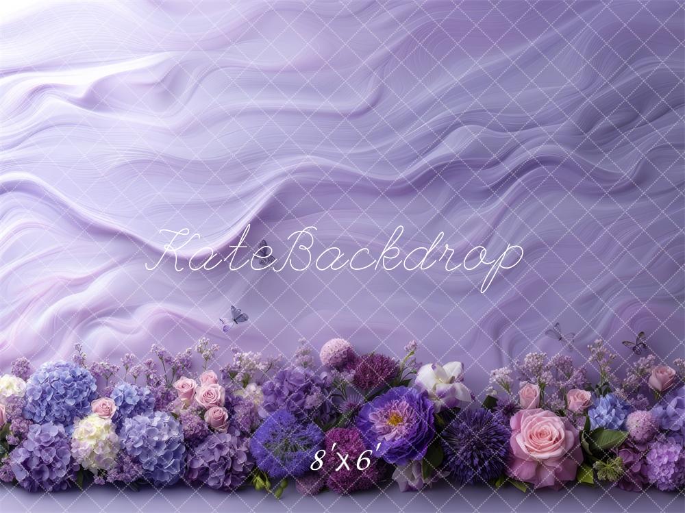 Kate Purple Paint Flower Backdrop Designed by Mini MakeBelieve -UK