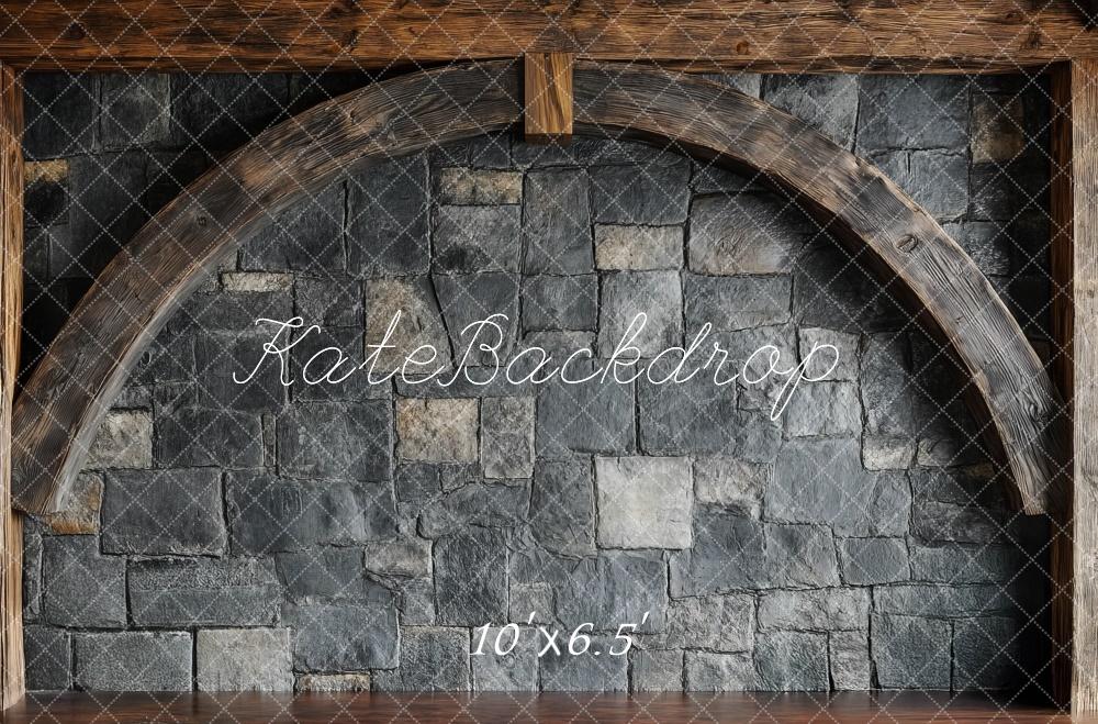 Kate Rustic Arch Stone Wall Backdrop Designed by Mini MakeBelieve -UK