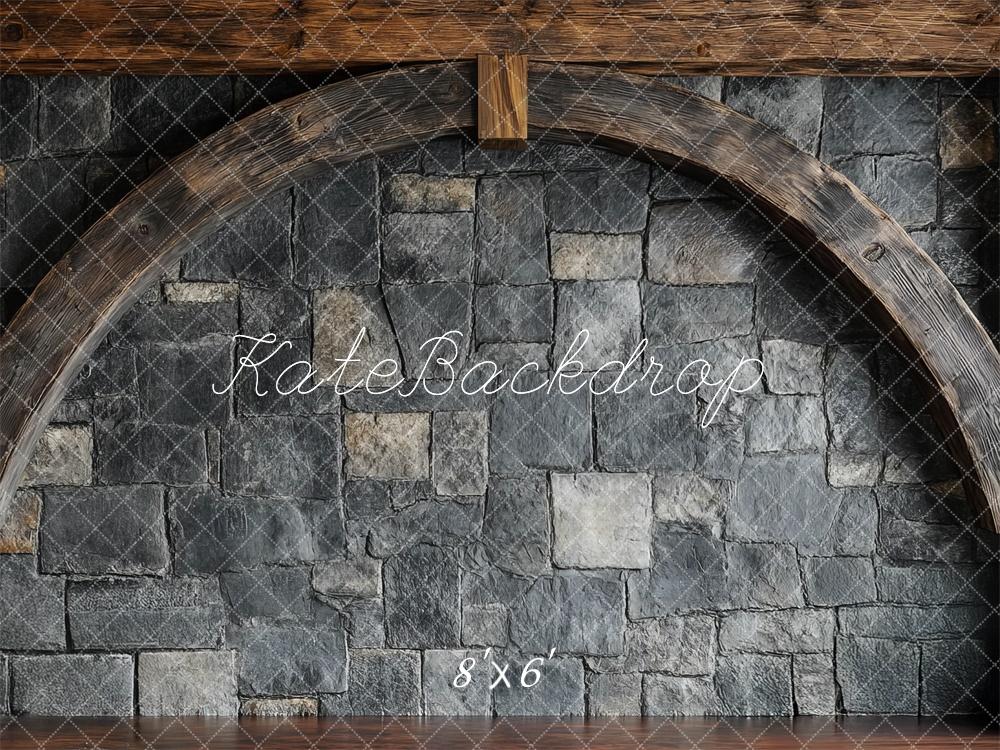 Kate Rustic Arch Stone Wall Backdrop Designed by Mini MakeBelieve -UK