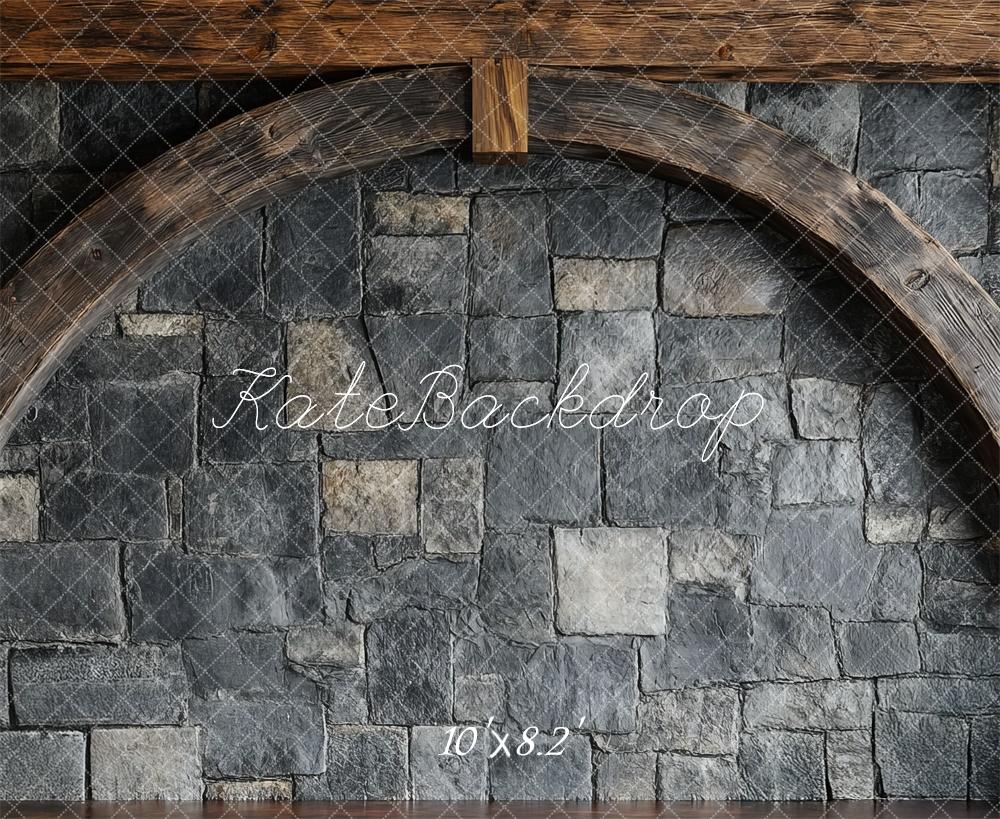 Kate Rustic Arch Stone Wall Backdrop Designed by Mini MakeBelieve -UK