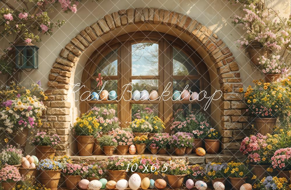 On Sale Kate Easter Floral Arched Window Backdrop Designed by Emetselch -UK