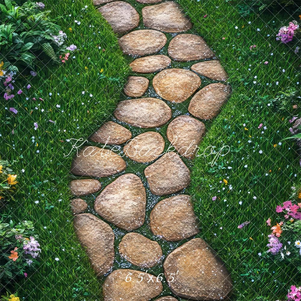 Kate Spring Stone Pathway Garden Floor Backdrop Designed by Mini MakeBelieve -UK