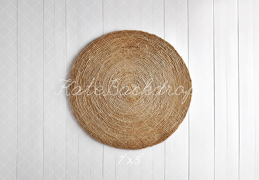 Kate Newborn Natural Woven Circle Floor Backdrop Designed by Mini MakeBelieve