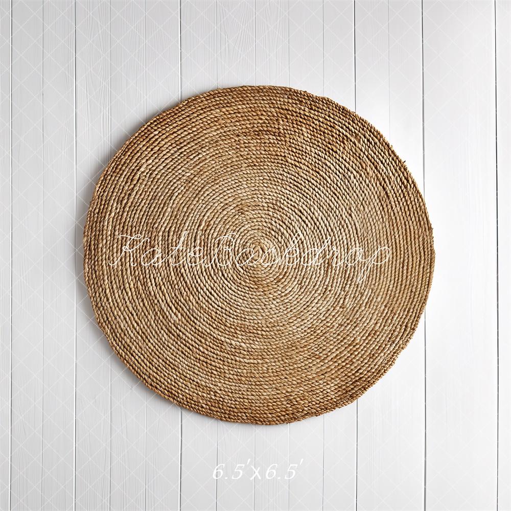 Kate Newborn Natural Woven Circle Floor Backdrop Designed by Mini MakeBelieve