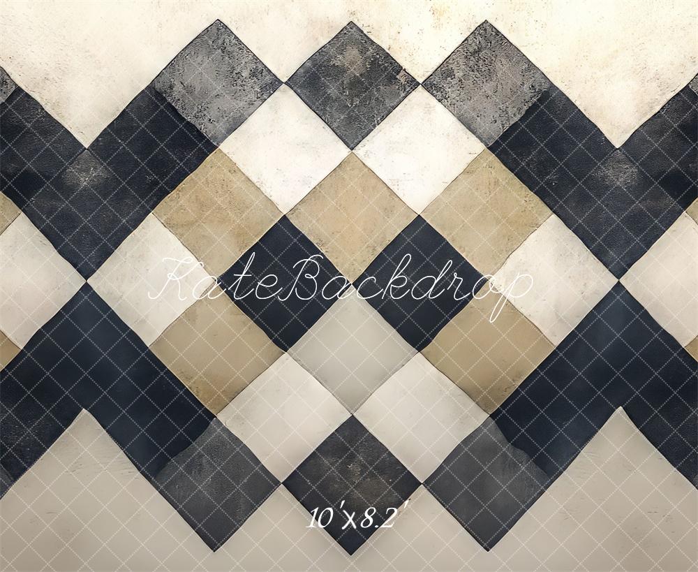 Kate Vintage Checkered Floor Backdrop Designed by Mini MakeBelieve -UK