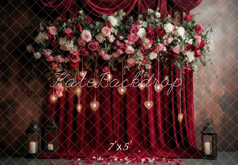 Kate Valentine Floral Wedding Roses Curtain Backdrop Designed by Patty Robert -UK