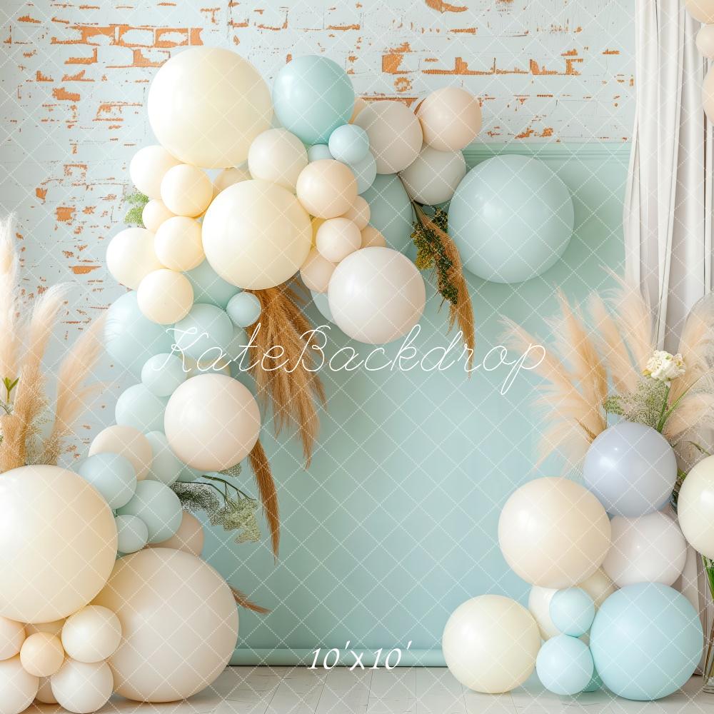 Kate Neutral Boho Balloon Setup Backdrop Designed by Patty Robert -UK