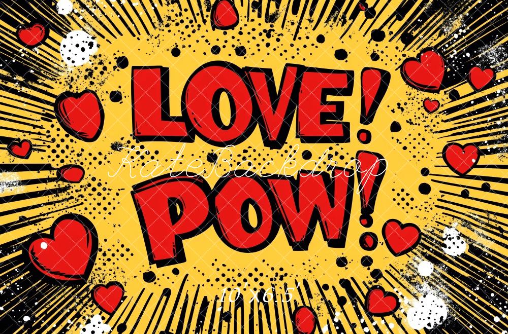 Kate Valentine Comic Pop Art Love Backdrop Designed by Patty Robert -UK