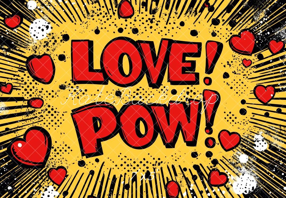 Kate Valentine Comic Pop Art Love Backdrop Designed by Patty Robert -UK