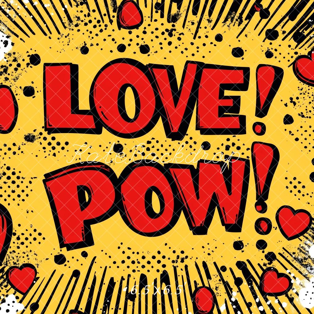 Kate Valentine Comic Pop Art Love Backdrop Designed by Patty Robert -UK