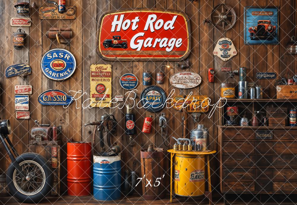 On Sale Kate Vintage Garage Wooden Wall Backdrop Designed by Emetselch -UK