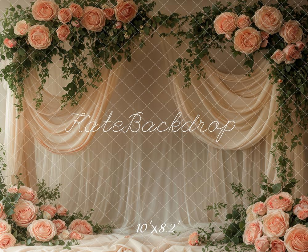 Kate Spring Flower Arch Drapes Wedding Backdrop Designed by Emetselch