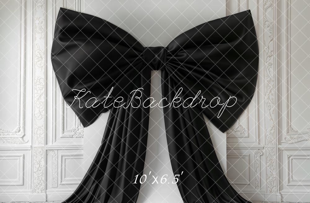 Kate Elegant Black Bow Retro Wall Backdrop Designed by Emetselch