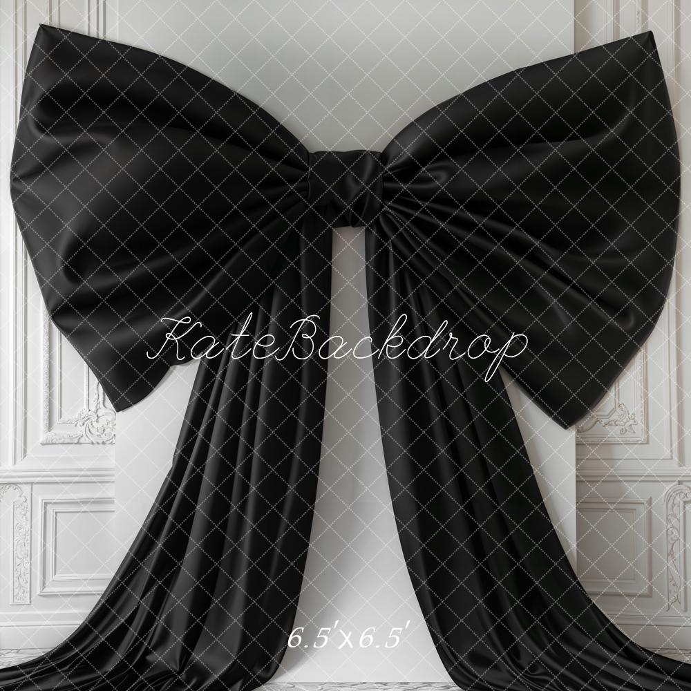 Kate Elegant Black Bow Retro Wall Backdrop Designed by Emetselch