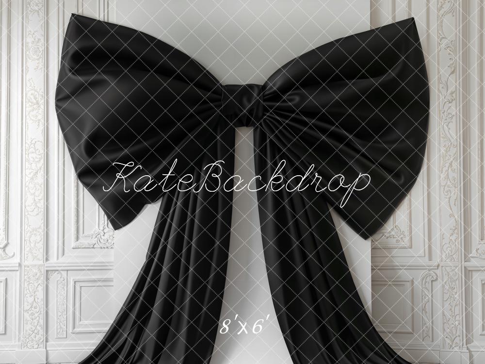 Kate Elegant Black Bow Retro Wall Backdrop Designed by Emetselch