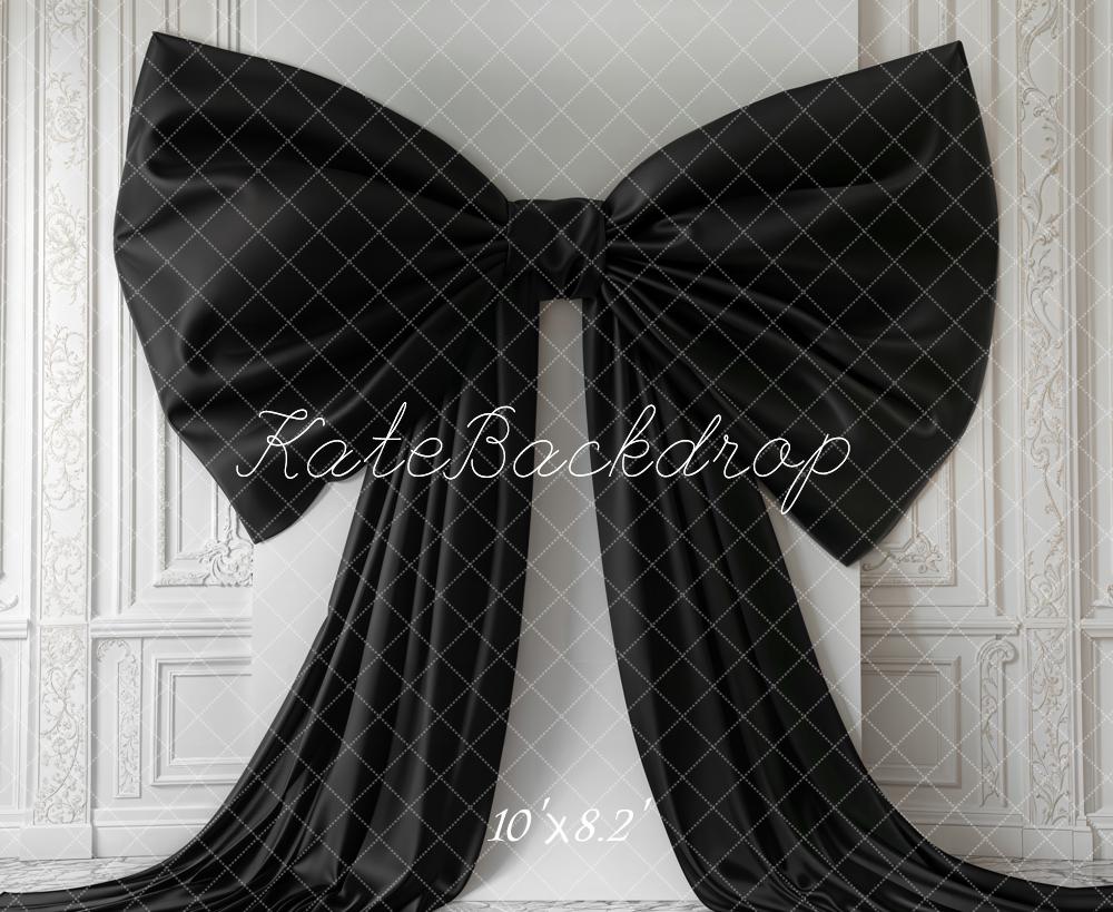 Kate Elegant Black Bow Retro Wall Backdrop Designed by Emetselch